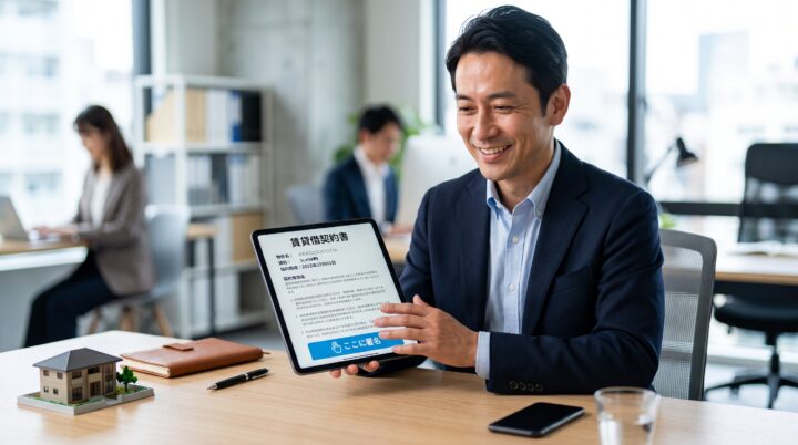 福山での賃貸電子契約と管理業務効率化を解説するアイキャッチ画像